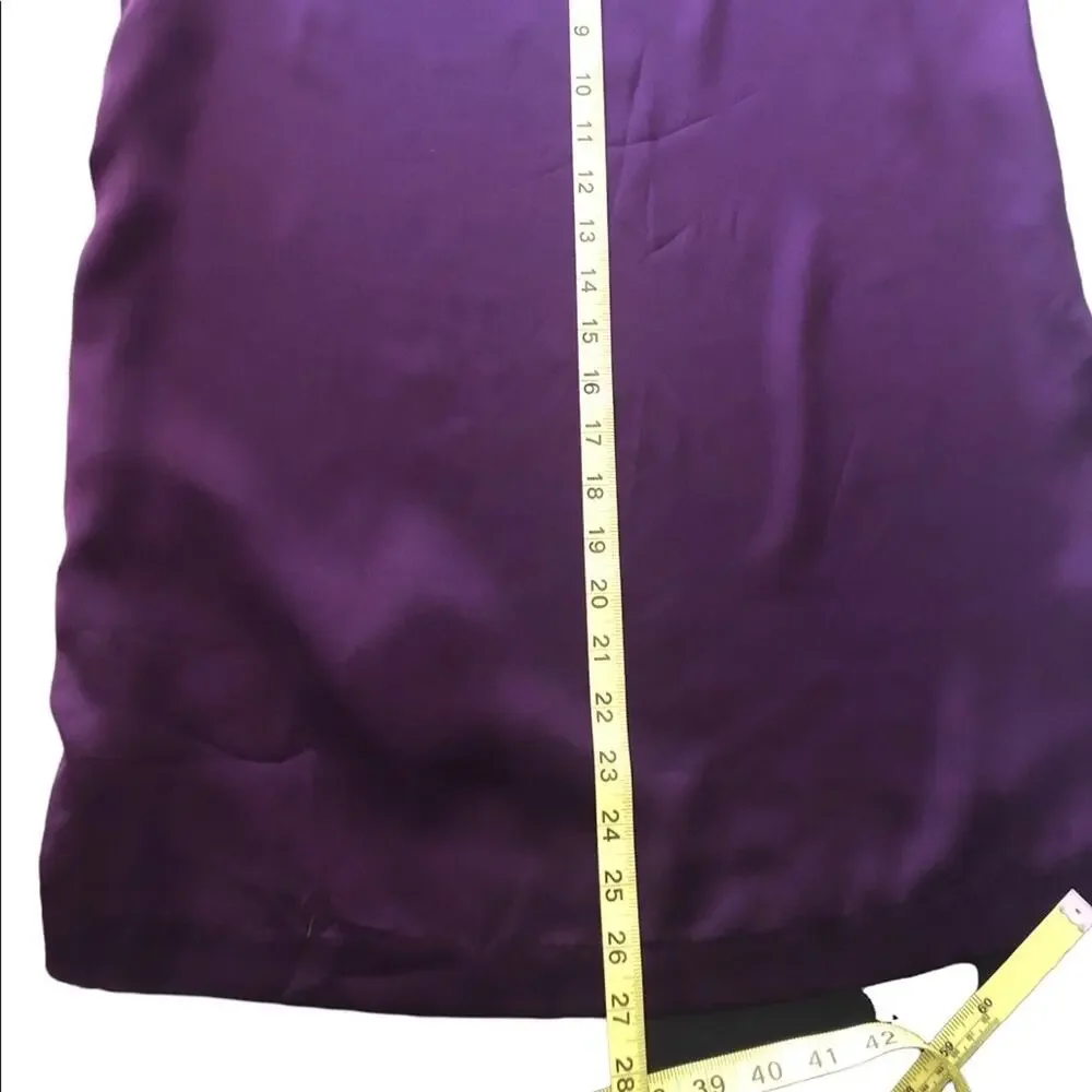 Kensie Slip Dress Small Evening Formal Y2K Silk Spaghetti Straps Mini Purple - Picture 8 of 8